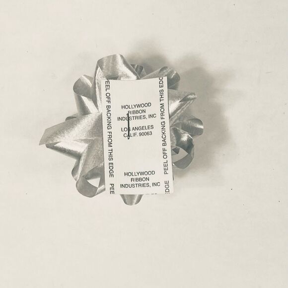 SILVER CONFETTI FLAT BOW 2.25” 1 CASE OF 200 NIB - Picture 3 of 4